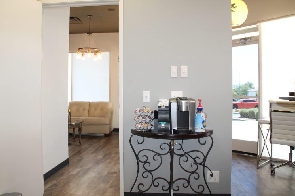 Inside Troell Cosmetic Surgery &mdash; waiting area