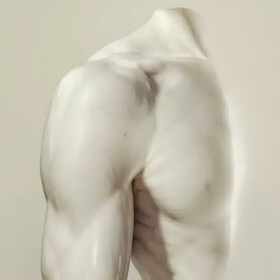 Editorial illustration of the upper arm, addressed by arm lift (brachioplasty) after weight loss