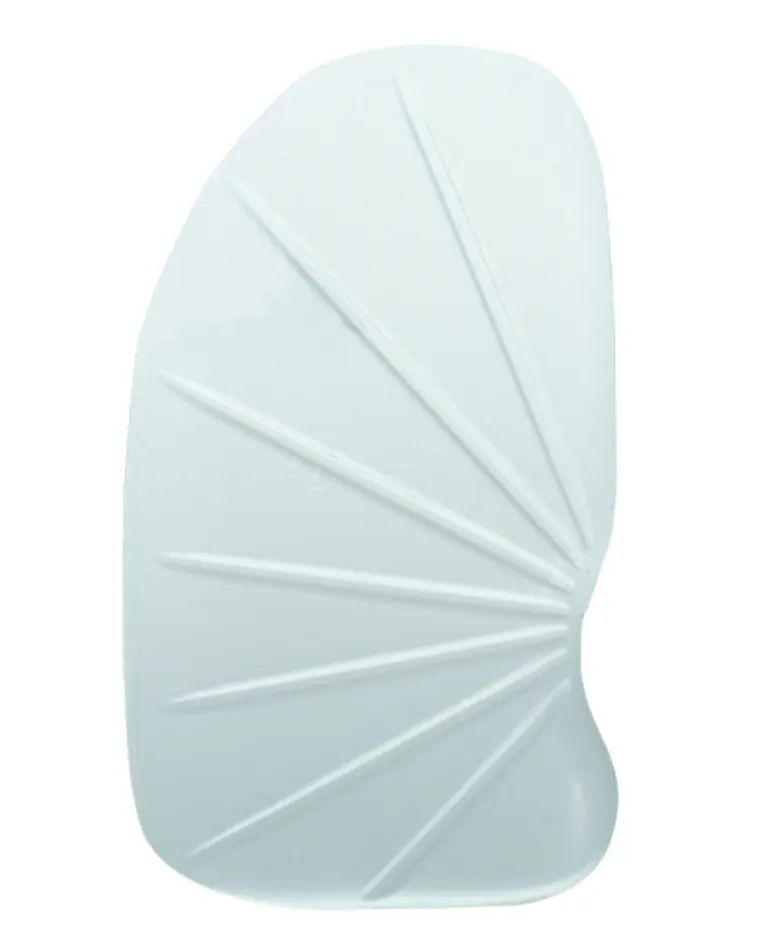 Style 2 extended temporal silicone implant, a larger shape covering the temple and upper cheek transition