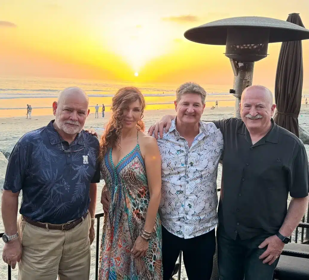 Jack Holly, Mirjana Radjenovic, Robert Troell, and Michael Muldoon at a recent reunion