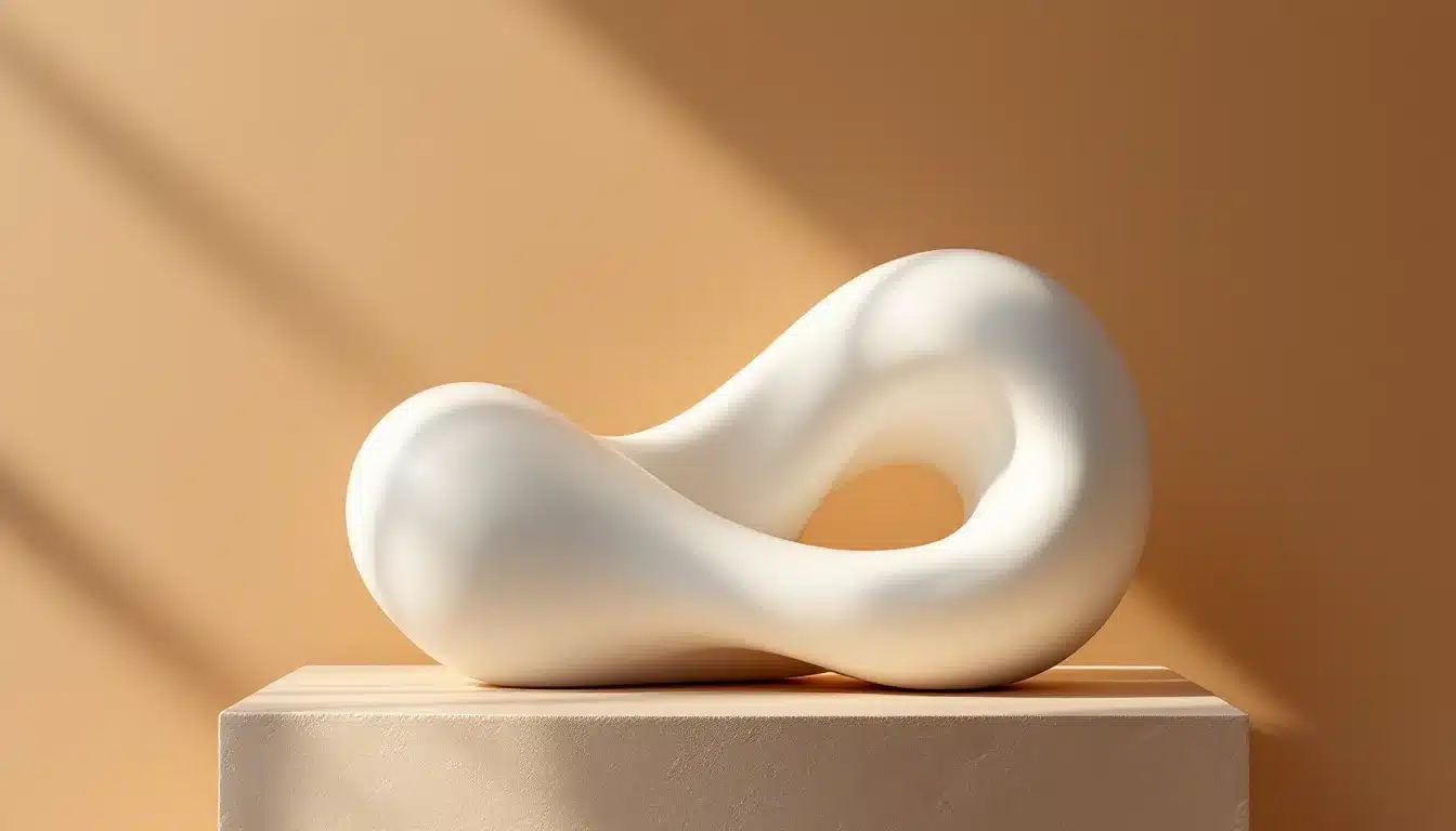 Warm sculptural curves in cognac and stone tones &mdash; the consultation aesthetic for transgender cosmetic surgery at Troell Cosmetic Surgery, Las Vegas